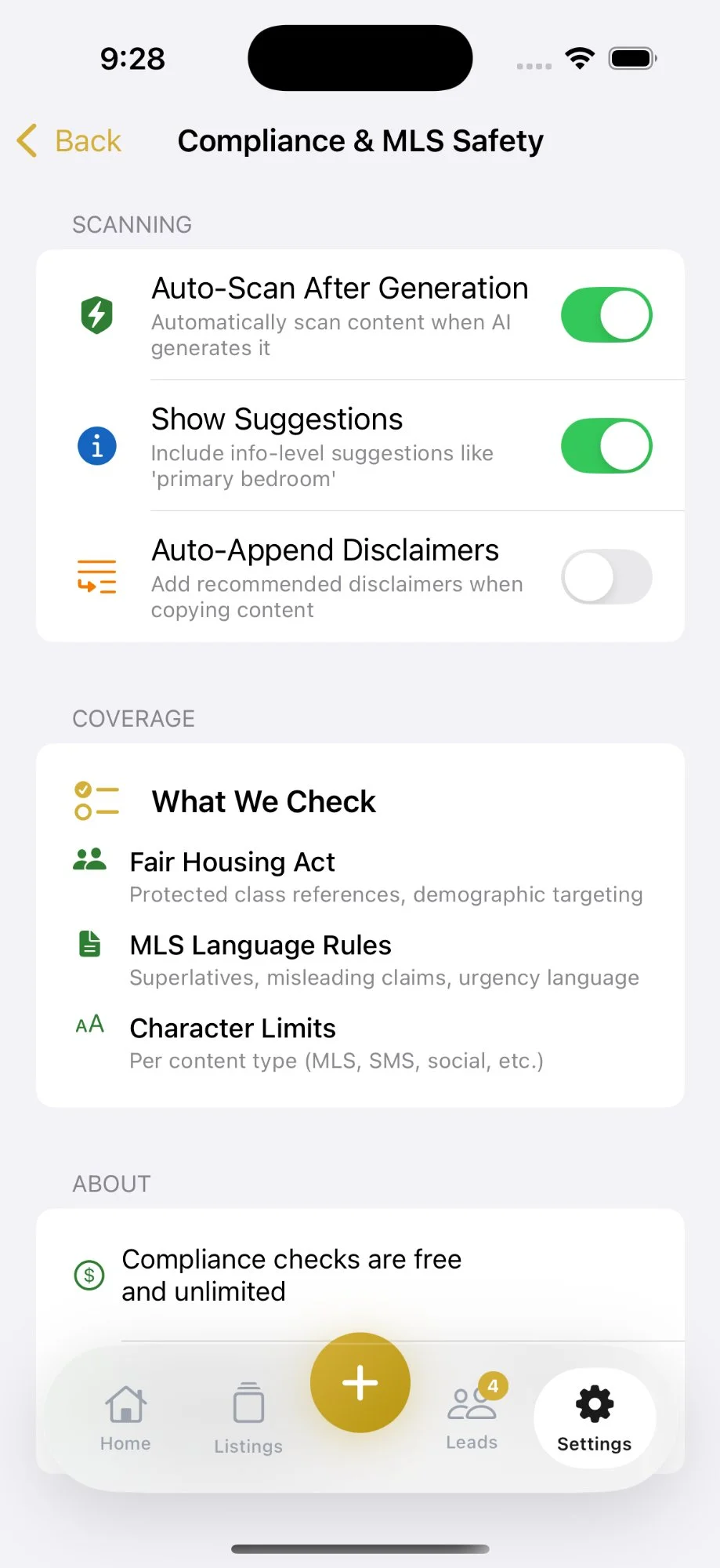 Compliance & MLS Safety
